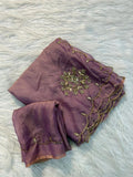 Dilsha - Tissue Crepe with handwork