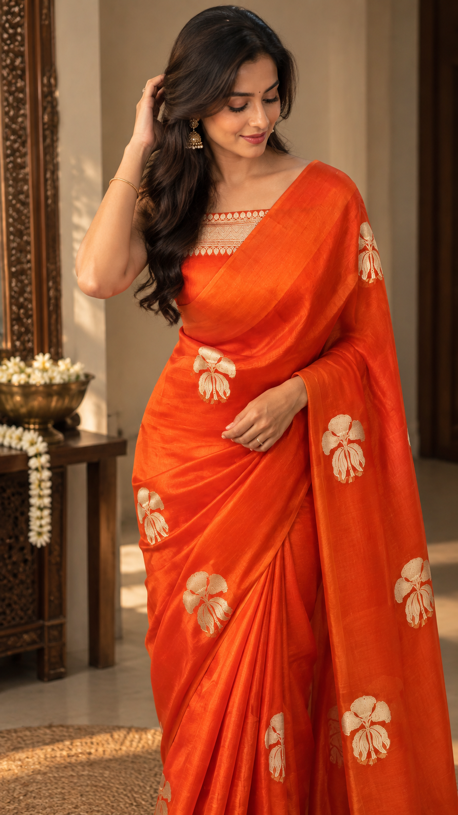 Devtha - Pure Banarasi Kadhua Kora Silk Saree