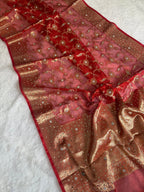 Maya - Tissue Silk Saree, paired with a stunning Brocade Blouse