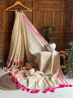 Pushpa - Mul Mul Cotton Saree - Zari by Priyanka