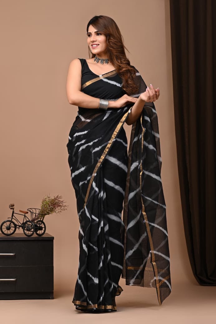 Misha - Hand Block Printed Kota Cotton Sarees