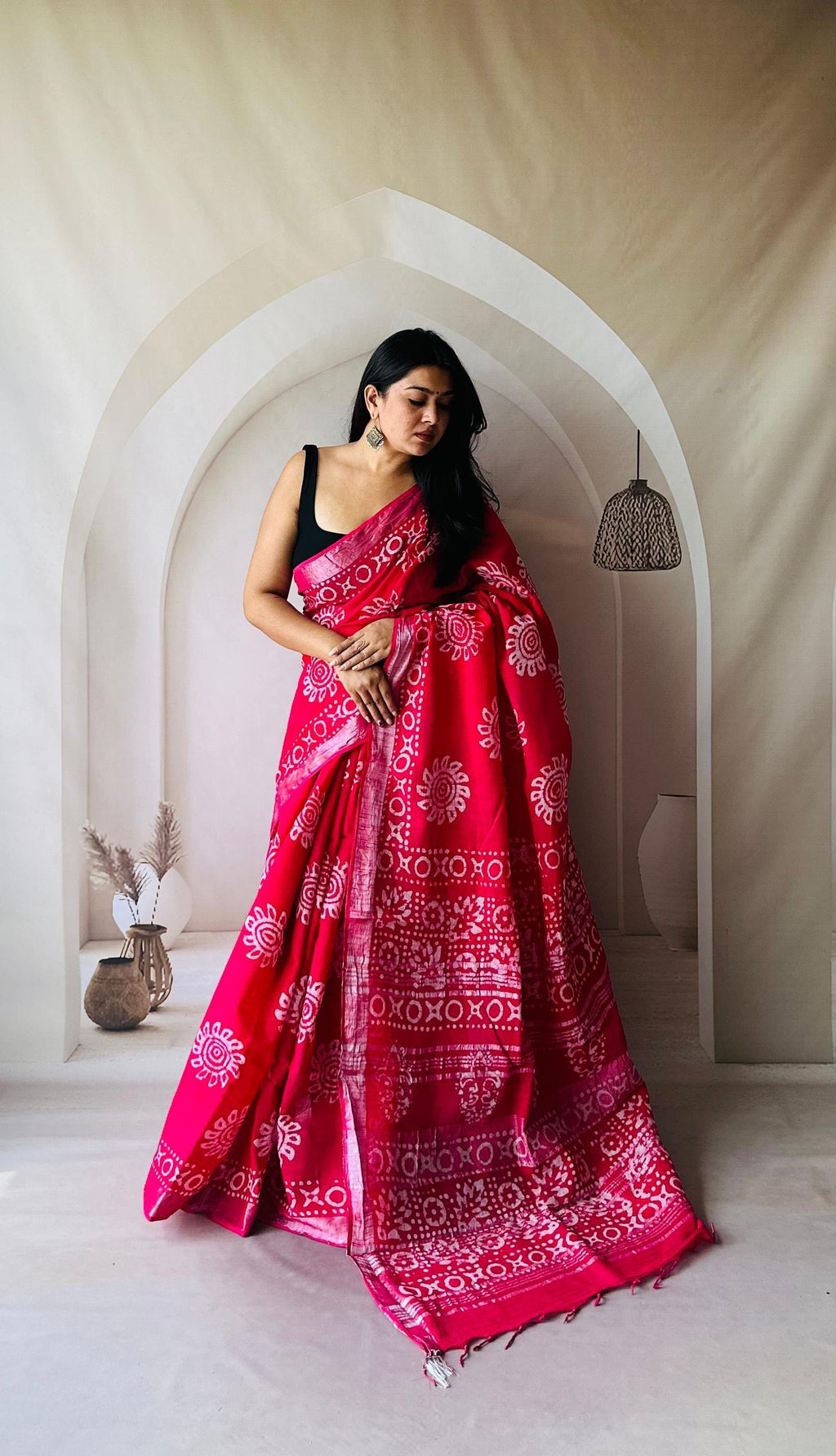 Laila - Jaipuri Printed Cotton Mulmul Saree