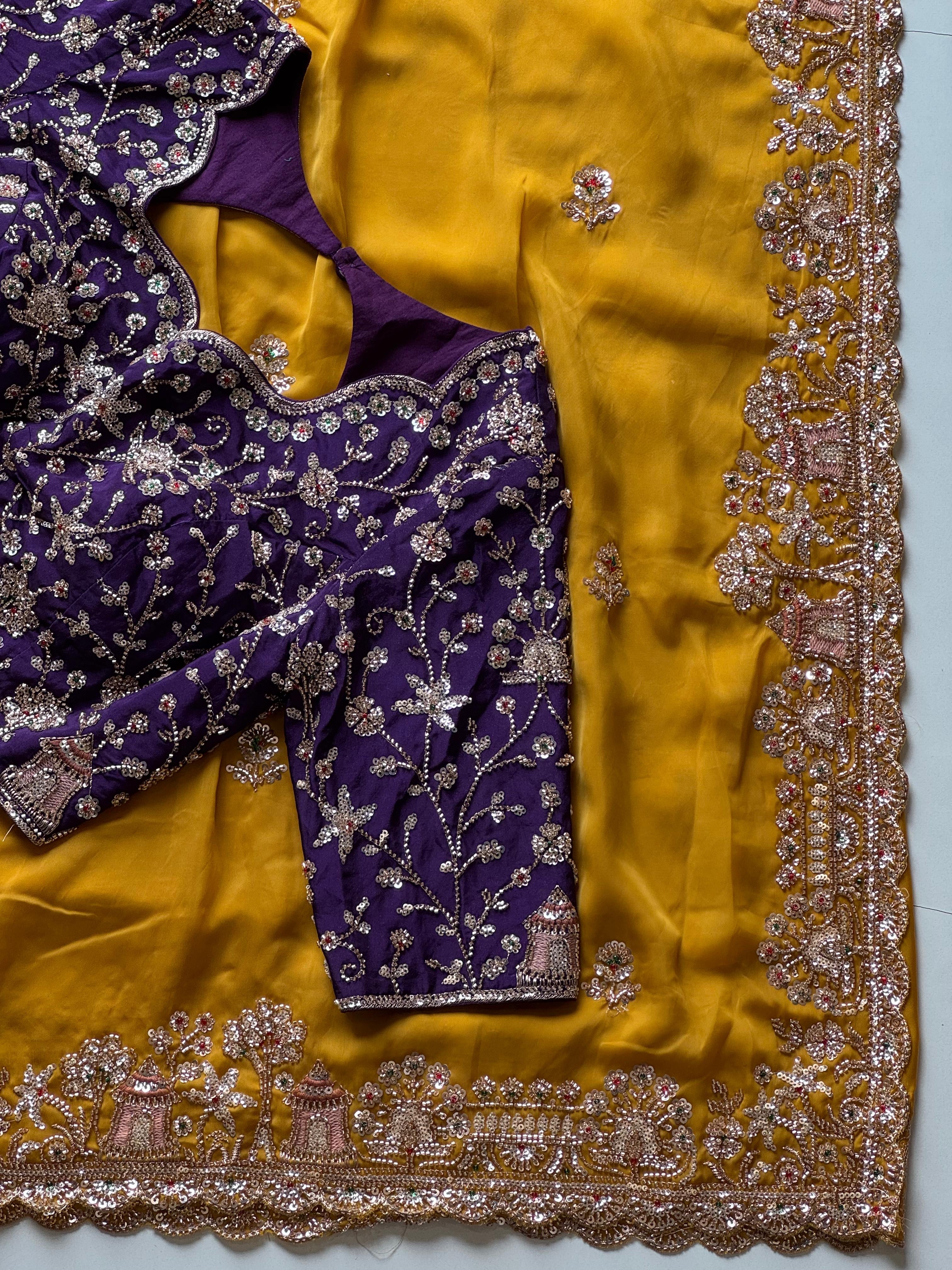 Smitha - Designer Handwork Saree