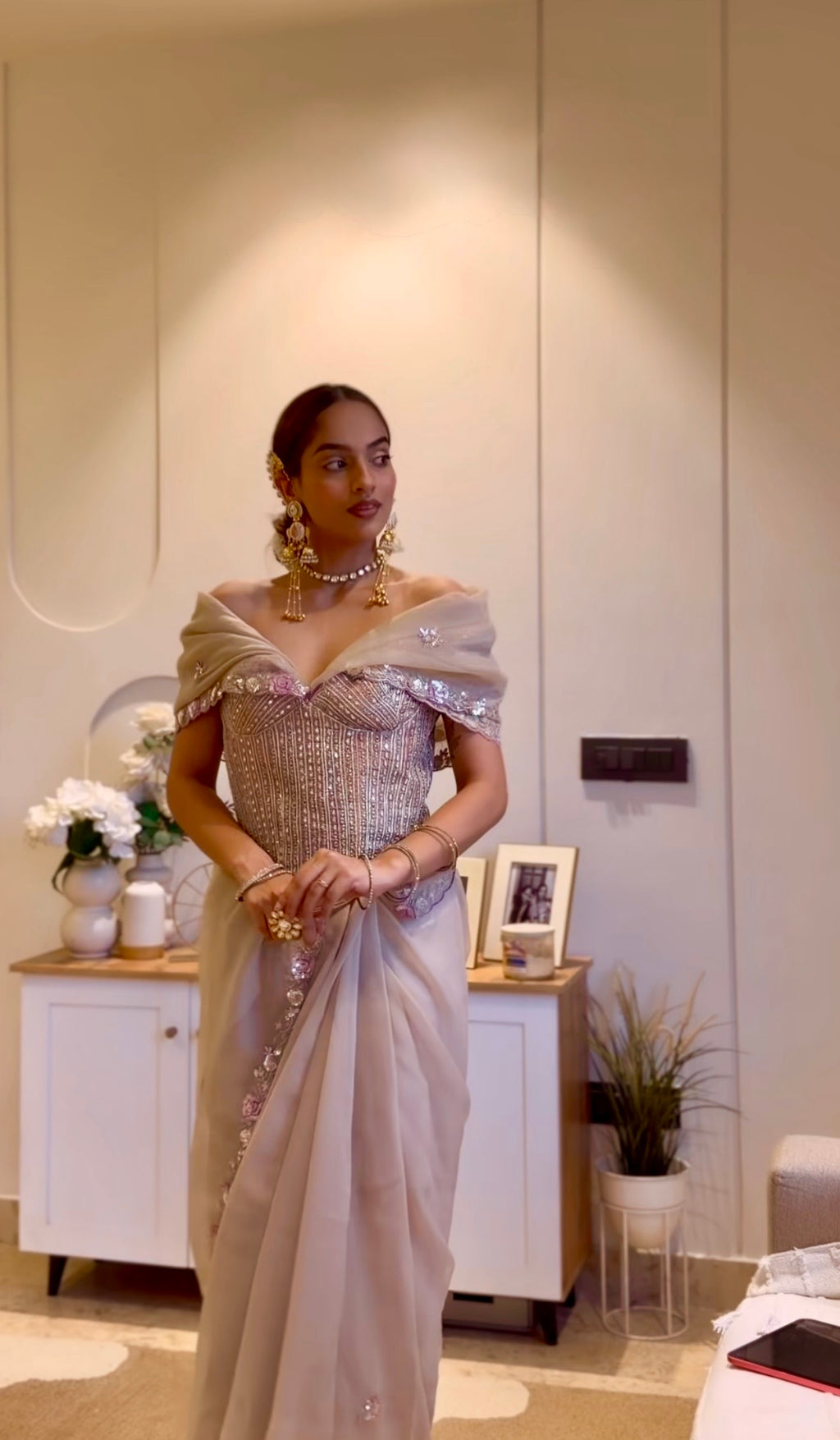 Raha – Tissue Silk Saree with handwork