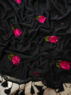 Ishana - Pure Mulmul Soft Saree with embroidery