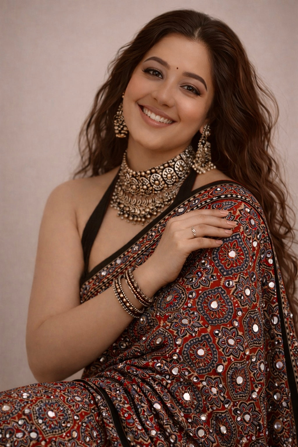 Tachi - Pure Modal Ajrakh saree
