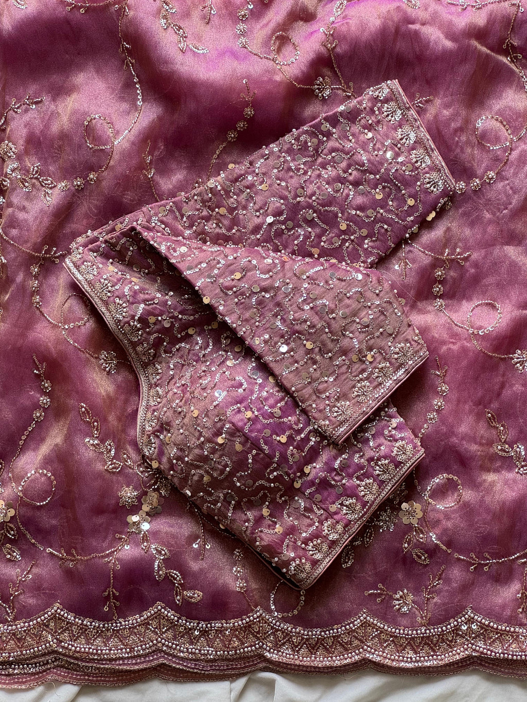 Avtara - Designer Tissue Crepe Saree