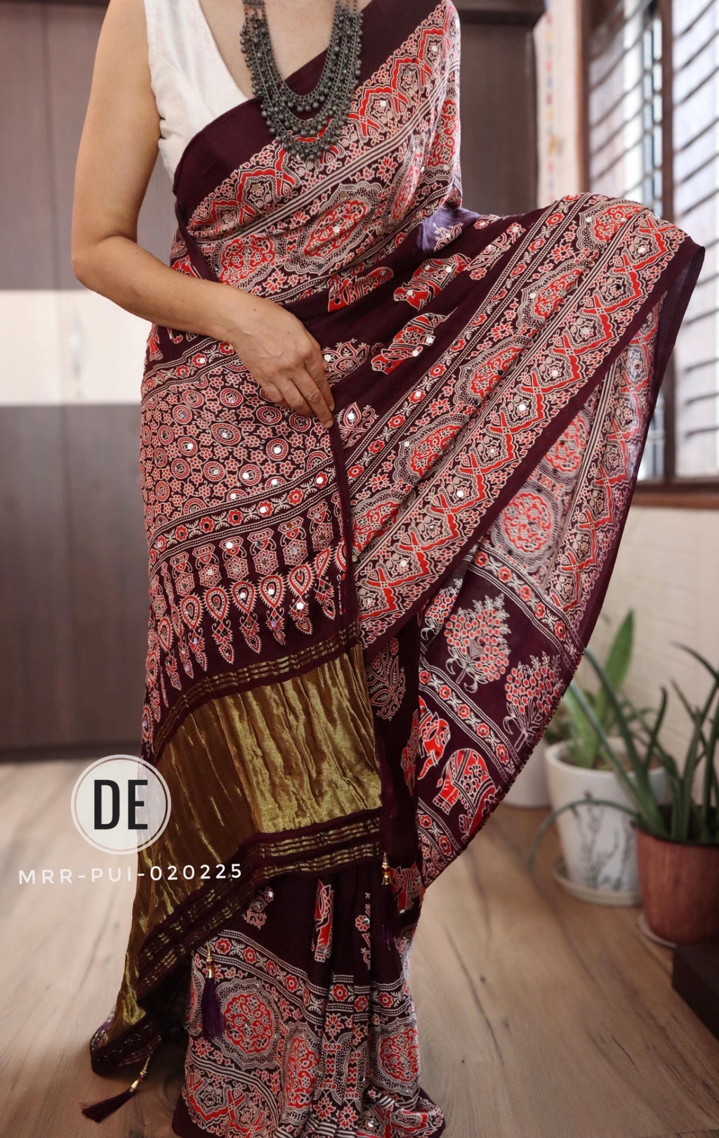 Ravina - Pure Modal Silk Mirror Designer Saree