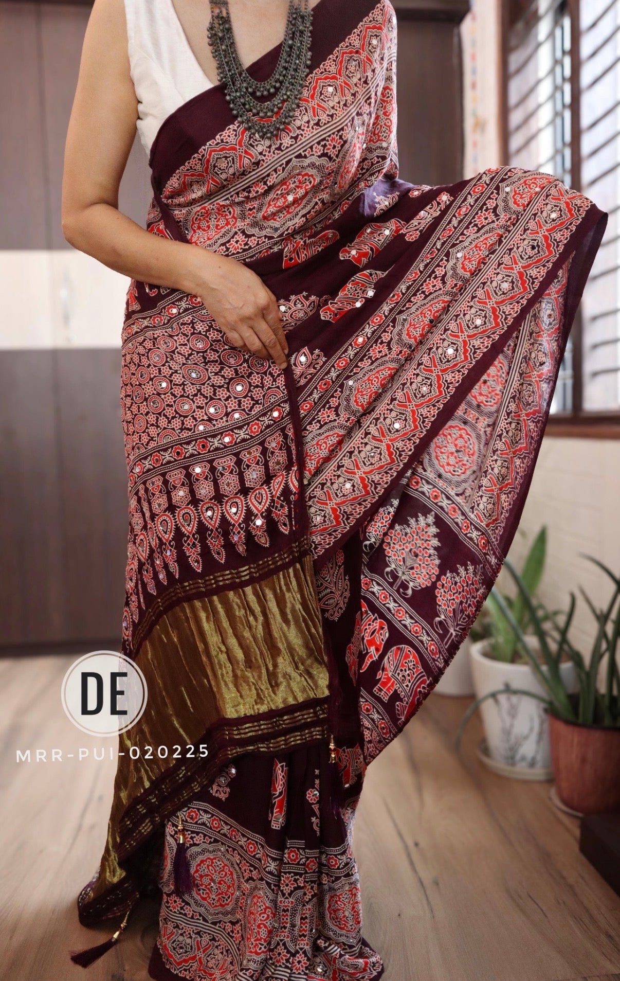 Ravina - Pure Modal Silk Mirror Designer Saree