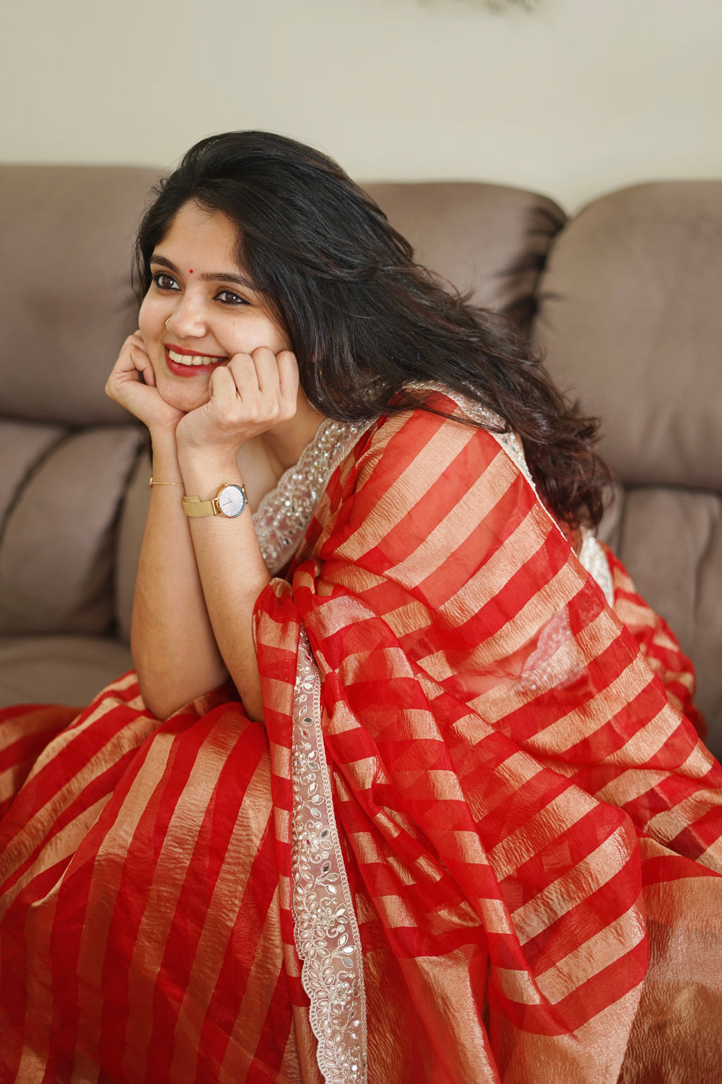 Silpa - Tissue Crush Silk Saree