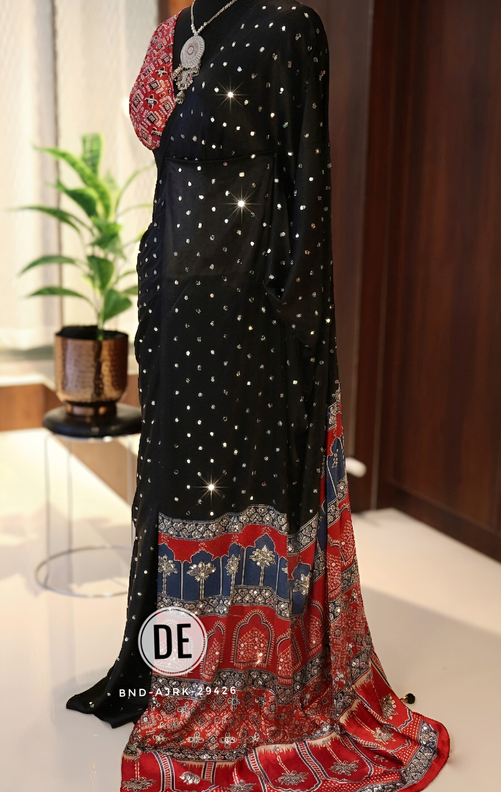 Nashna  - Pure Modal Ajrakh saree