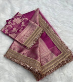 Sonam - Tissue Silk Saree, paired with a stunning Brocade Blouse