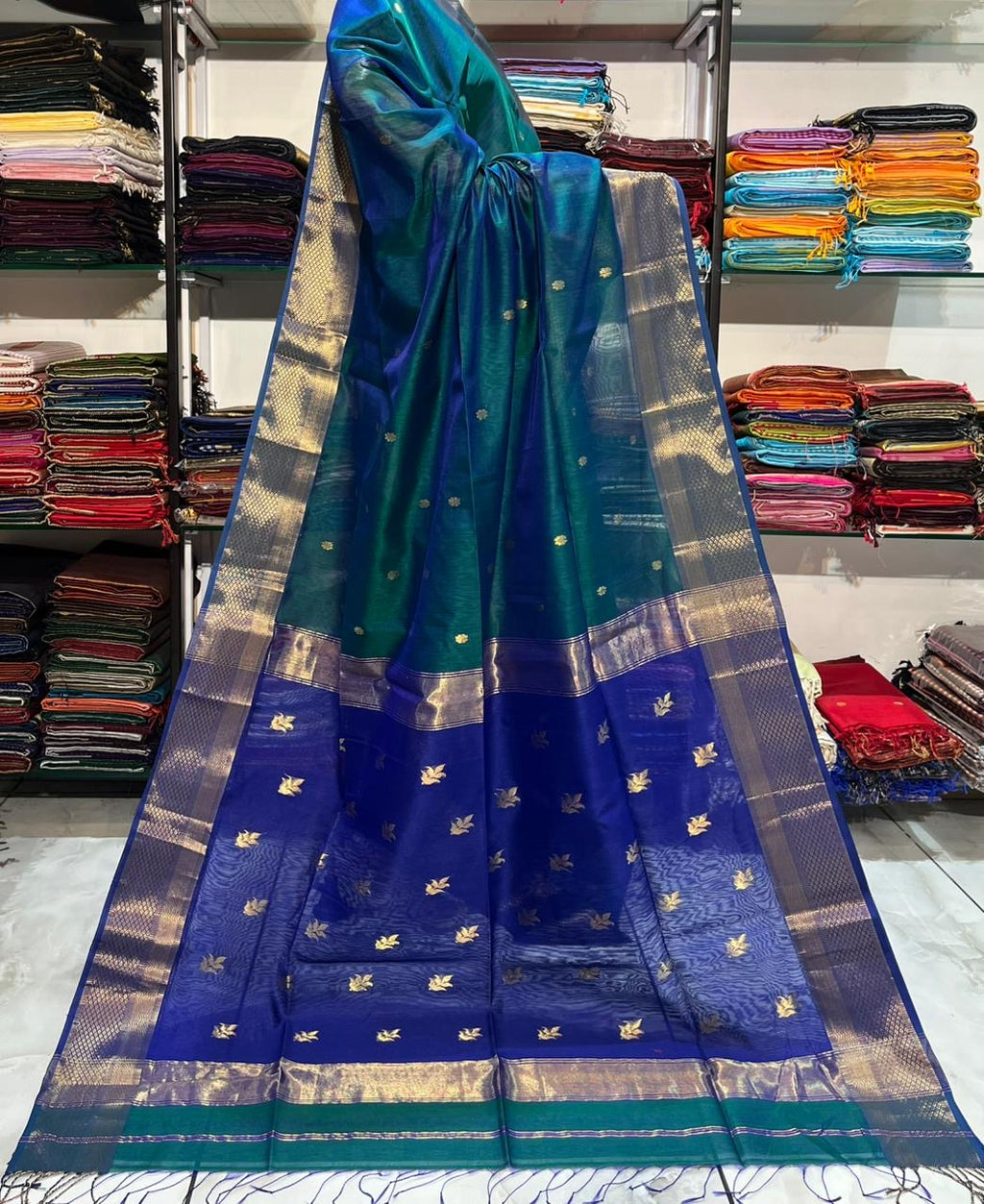 Mudra - Pure Maheswari Silk Saree