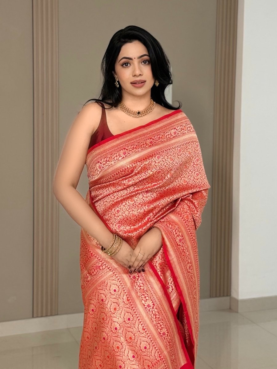 Padma- Katan Silk Brocade Silk Saree - Zari by Priyanka