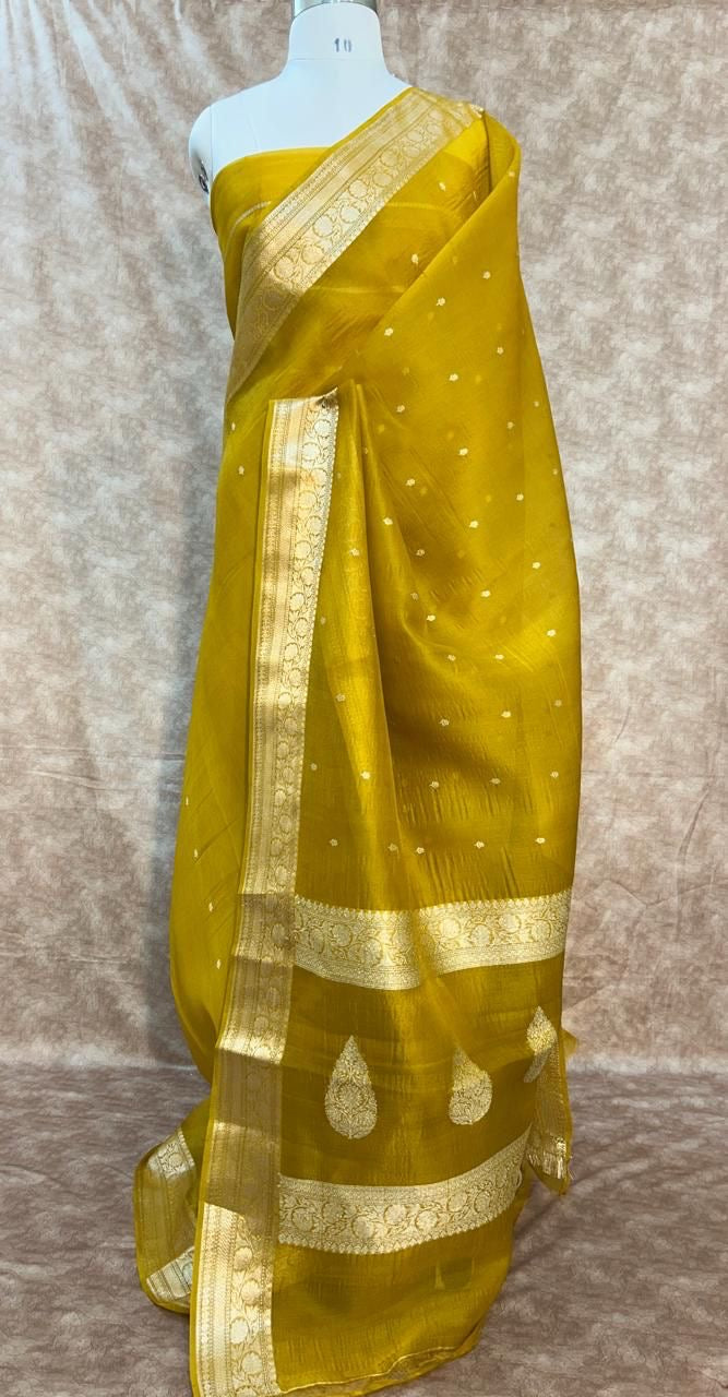 Varsha - Pure Kora Silk Handwoven Kadhua Saree