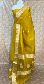 Varsha - Pure Kora Silk Handwoven Kadhua Saree