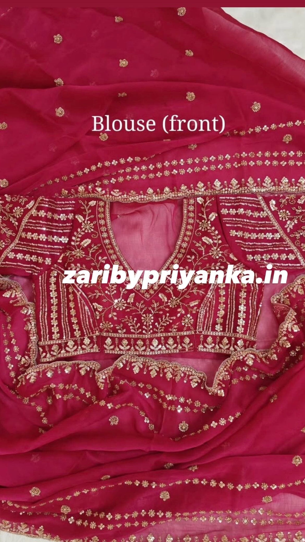 Nikkat - Fuchsia Tissue Silk Cocktail Saree