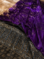 Gaurika - Designer Ajrakh Handworked Saree
