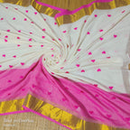 Sampatha - 120 Mul Mul Handloom Cotton Saree with embroidery