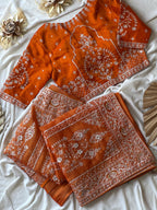 Aishu - Soft Tissue Aari Handwork Saree