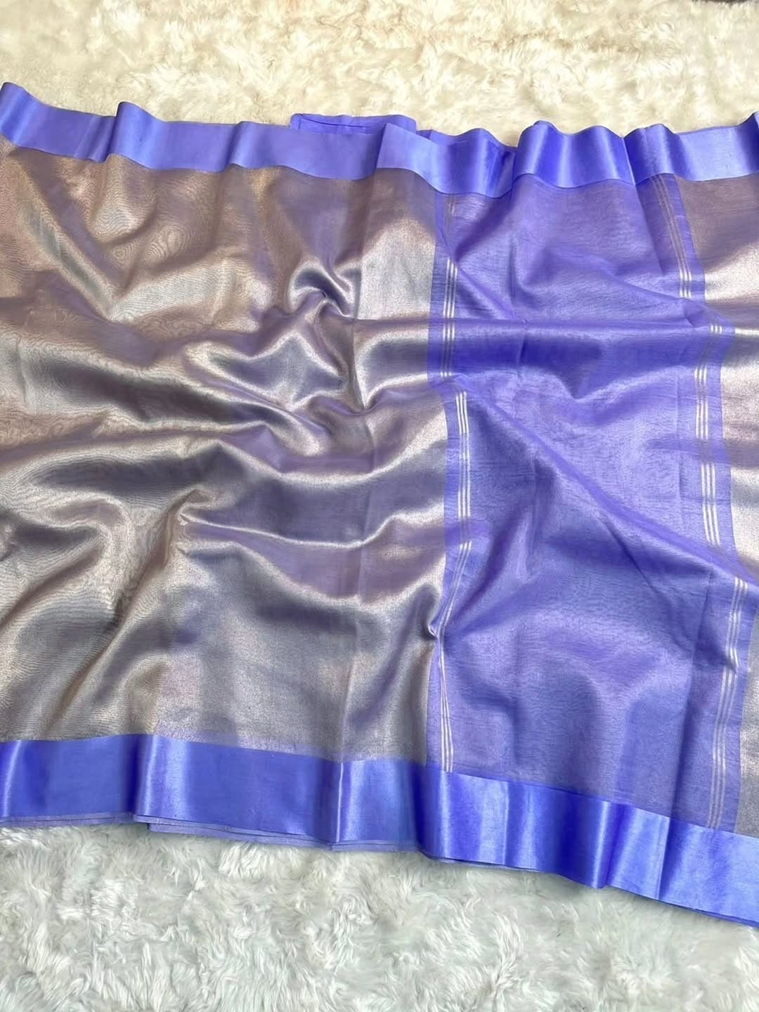 Gulabi - Glass Tissue Silk Saree