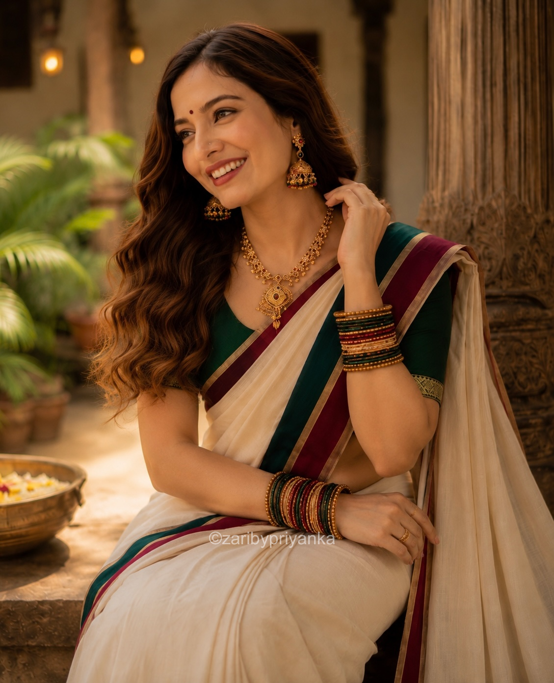 Samyukta - Handwoven Handloom Soft Cotton Saree