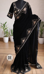 Anjali - Designer Tissue Crepe Saree