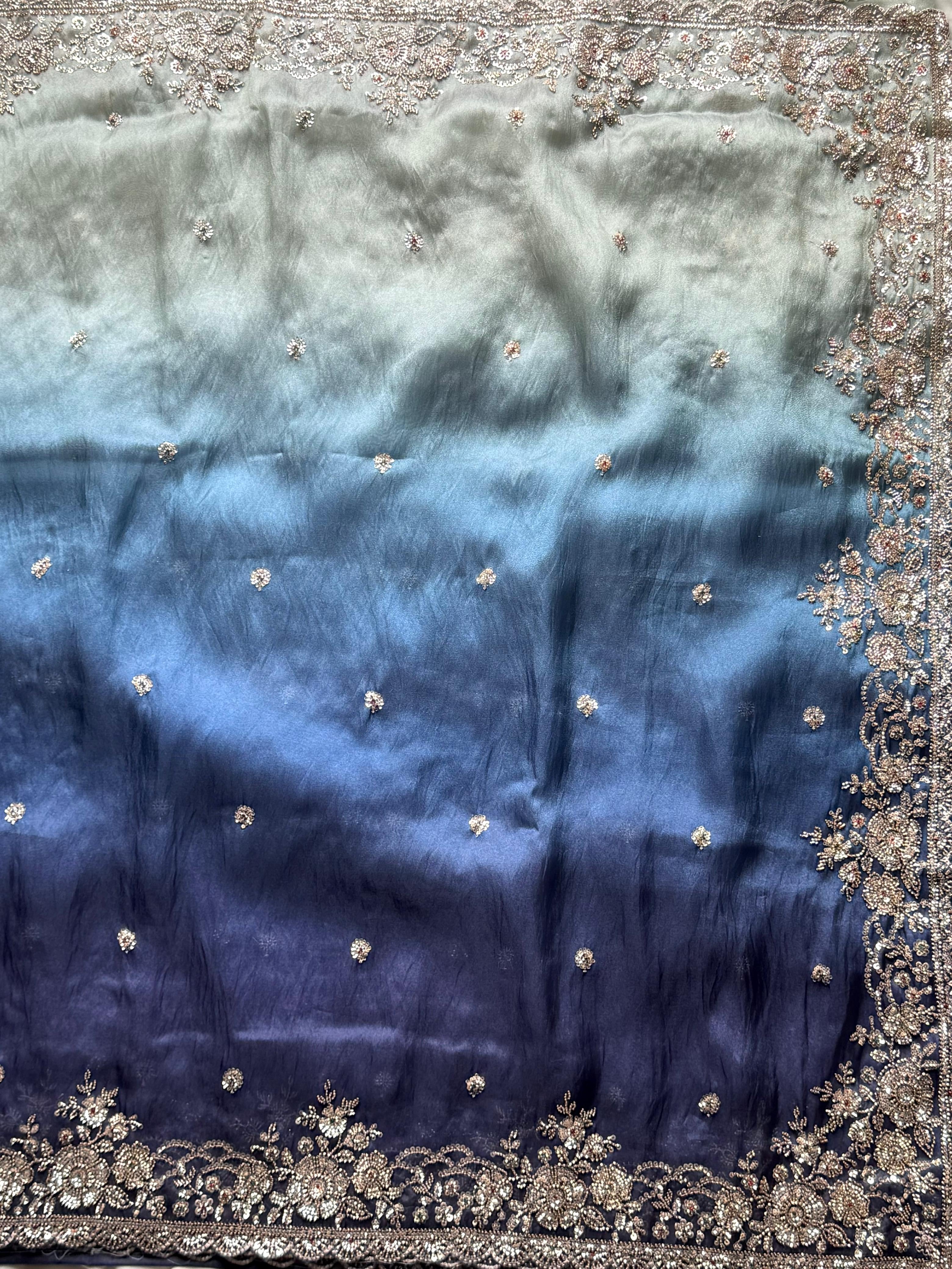 Sila- Designer Tissue Crepe Saree