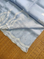 Amira - Pure Organza Silk Plain Saree with Special Tassels