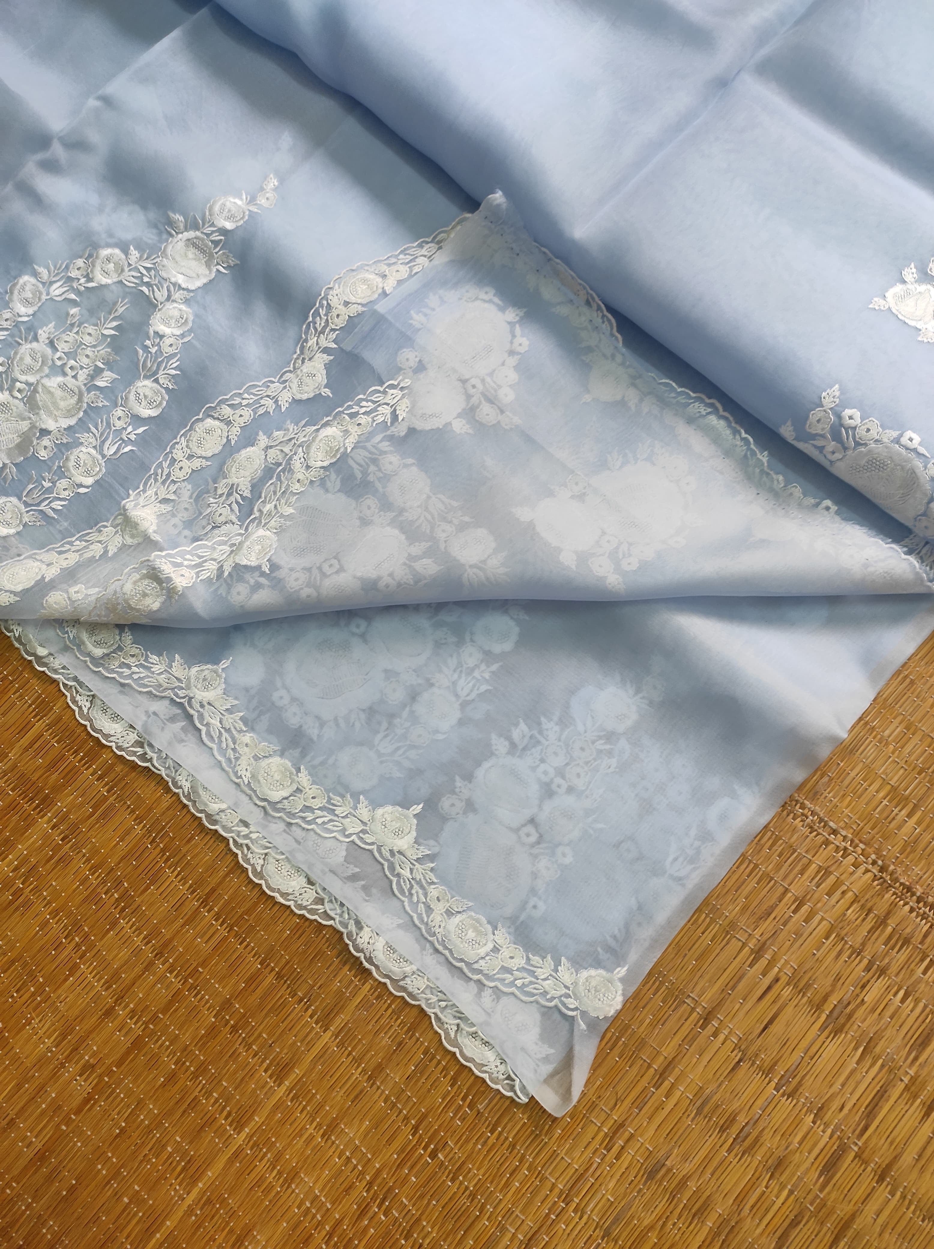 Amira - Pure Organza Silk Plain Saree with Special Tassels