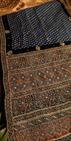 Raksha | Handcrafted Ajrakh Couture Saree [Dispatch from September 15th]