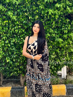 Tanima - Pure Modal Ajrakh Mirror work saree