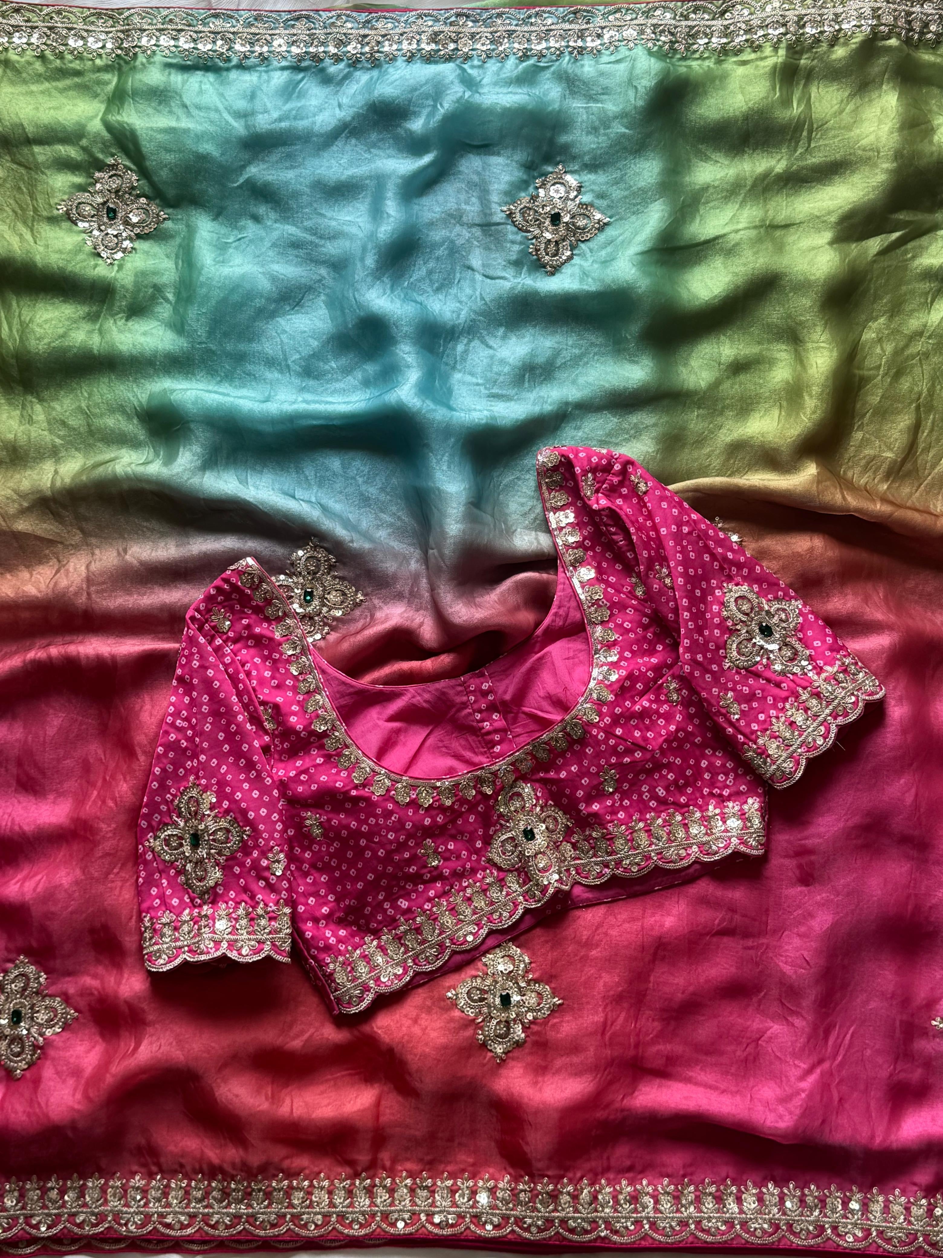 Roohani - Designer Tabby Silk Saree