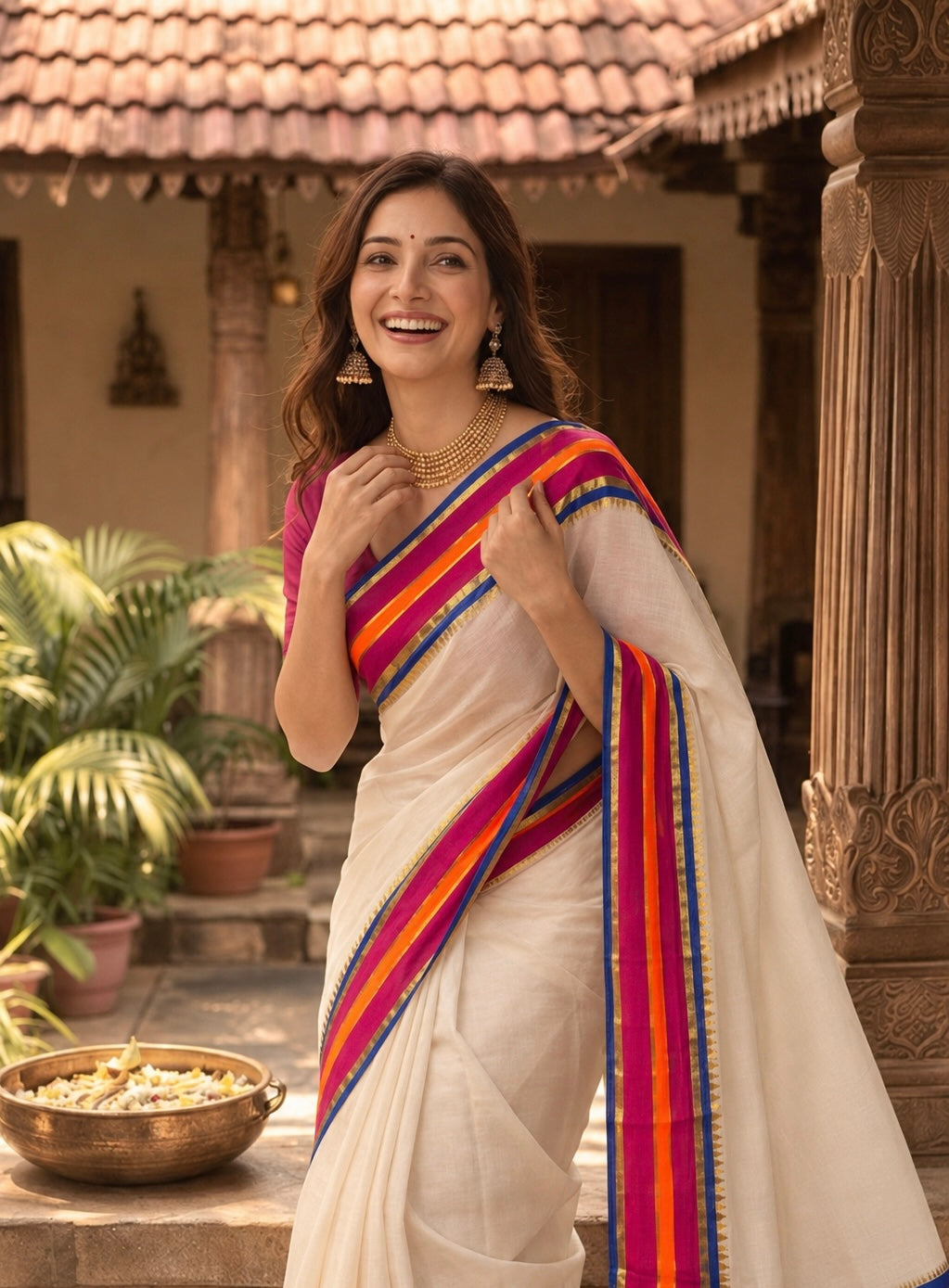 Shamili - 120 Mul Mul Handloom Cotton Saree