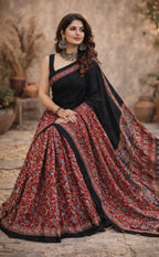 Tasha -Pure Modal silk Mirror work Saree