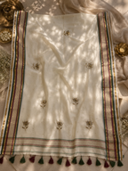 Samyuka - Handwoven Handloom Soft Cotton Saree zardosi handwork saree