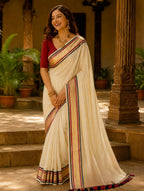Athira - Mul Mul Cotton Saree - Zari by Priyanka