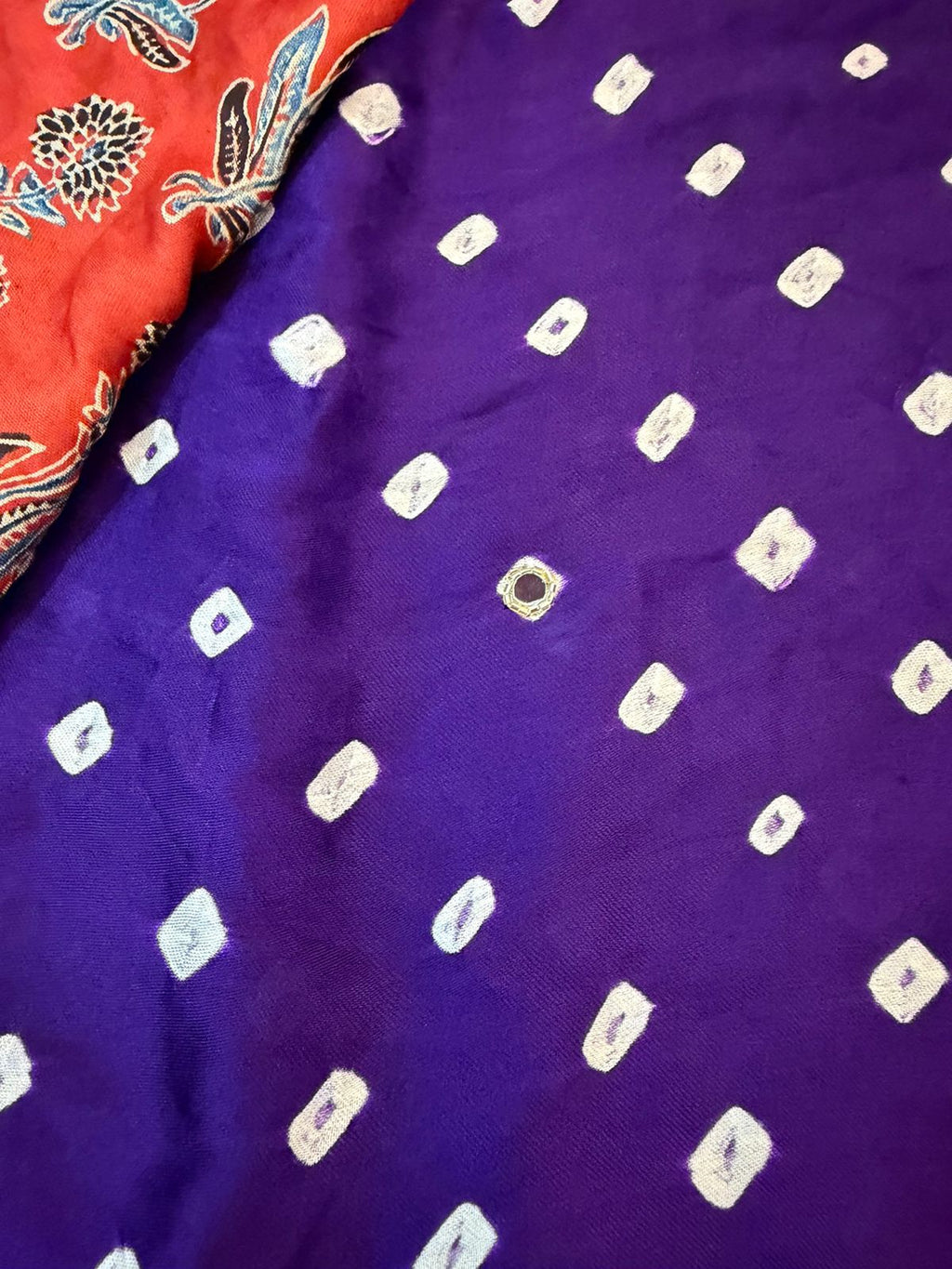 Kumkum | Handcrafted Ajrakh Bandhej Couture Saree [Dispatch from September 15th]