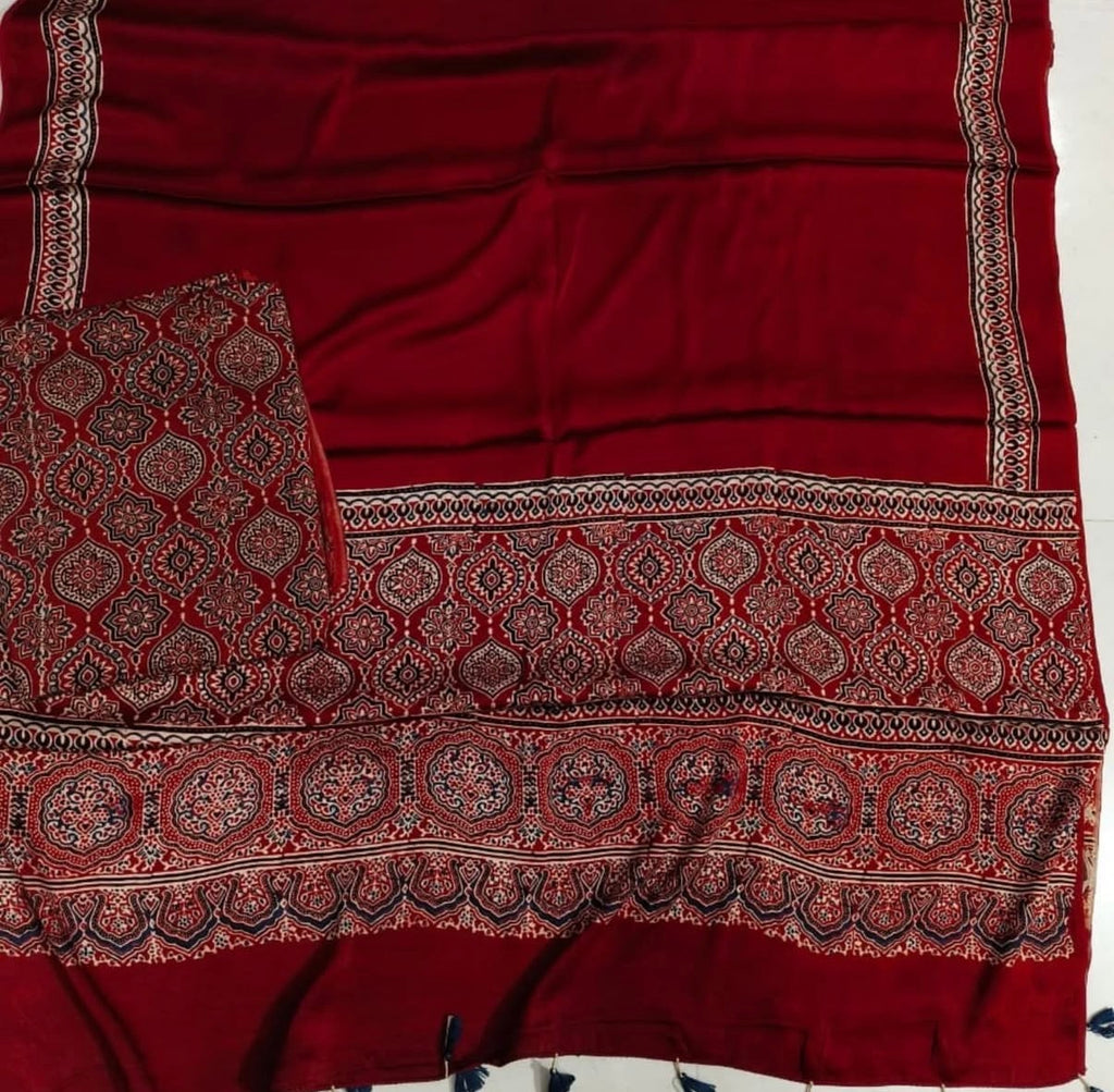 Savithri- Ajrakh Pure Modal Suit