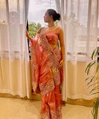 Raga - Tissue Silk Saree with Scallop sequins handwork