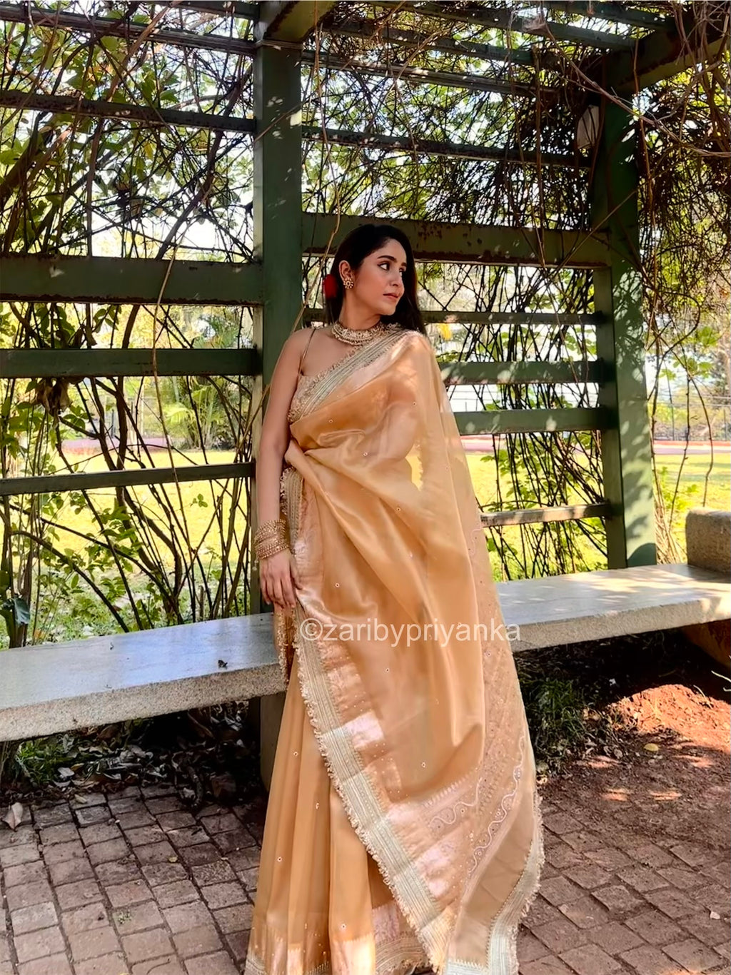 Arthi - Banarasi Tissue Handwork Saree