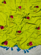 Ishana - Pure Mulmul Soft Saree with embroidery