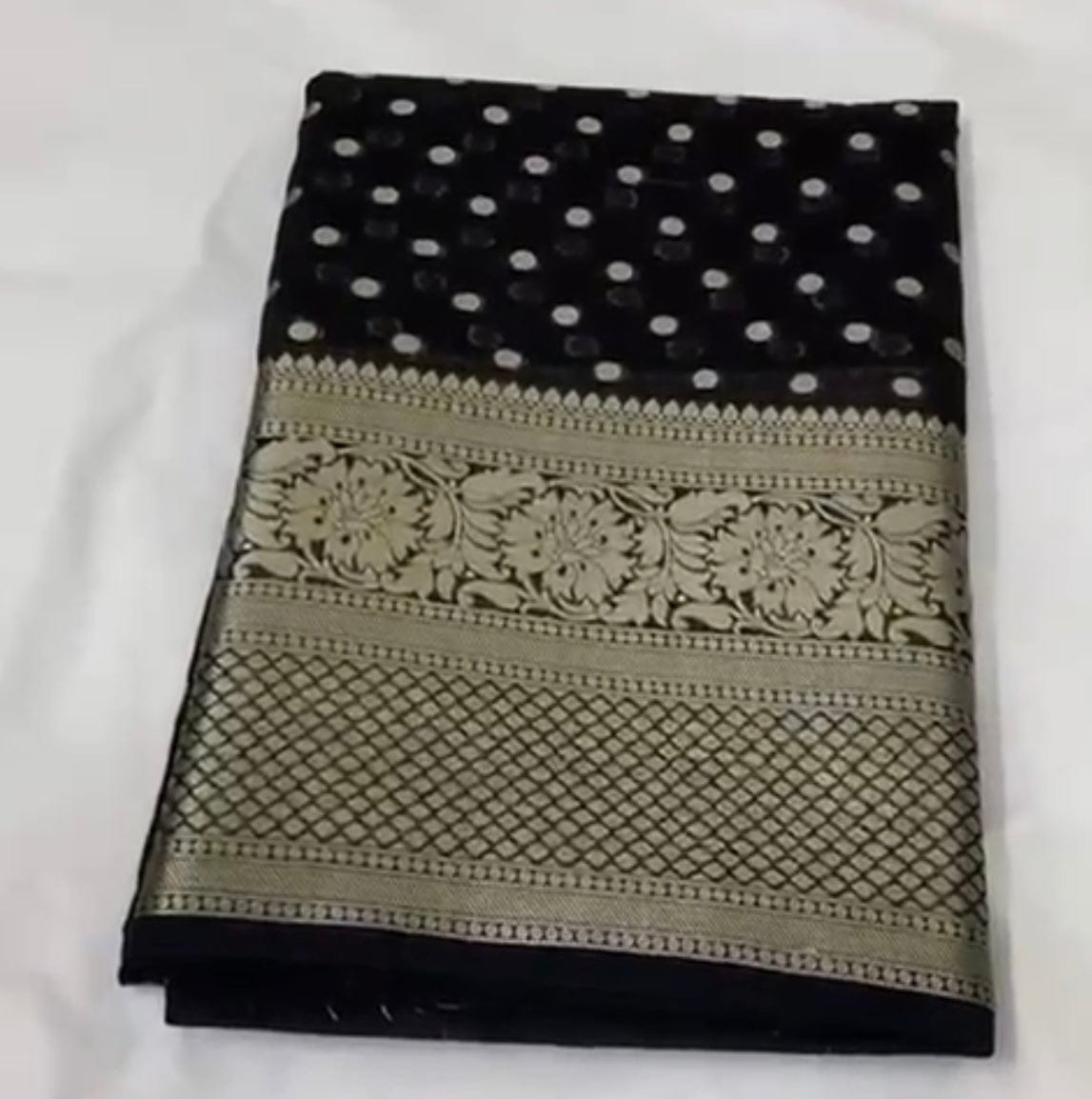 Neha Semi Banarasi Saree – Sunshine Yellow with Blouse Piece