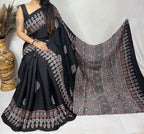 Rara  - Pure Modal Ajrakh Mirror Saree