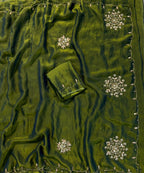 Dilsha - Tissue Crepe with handwork