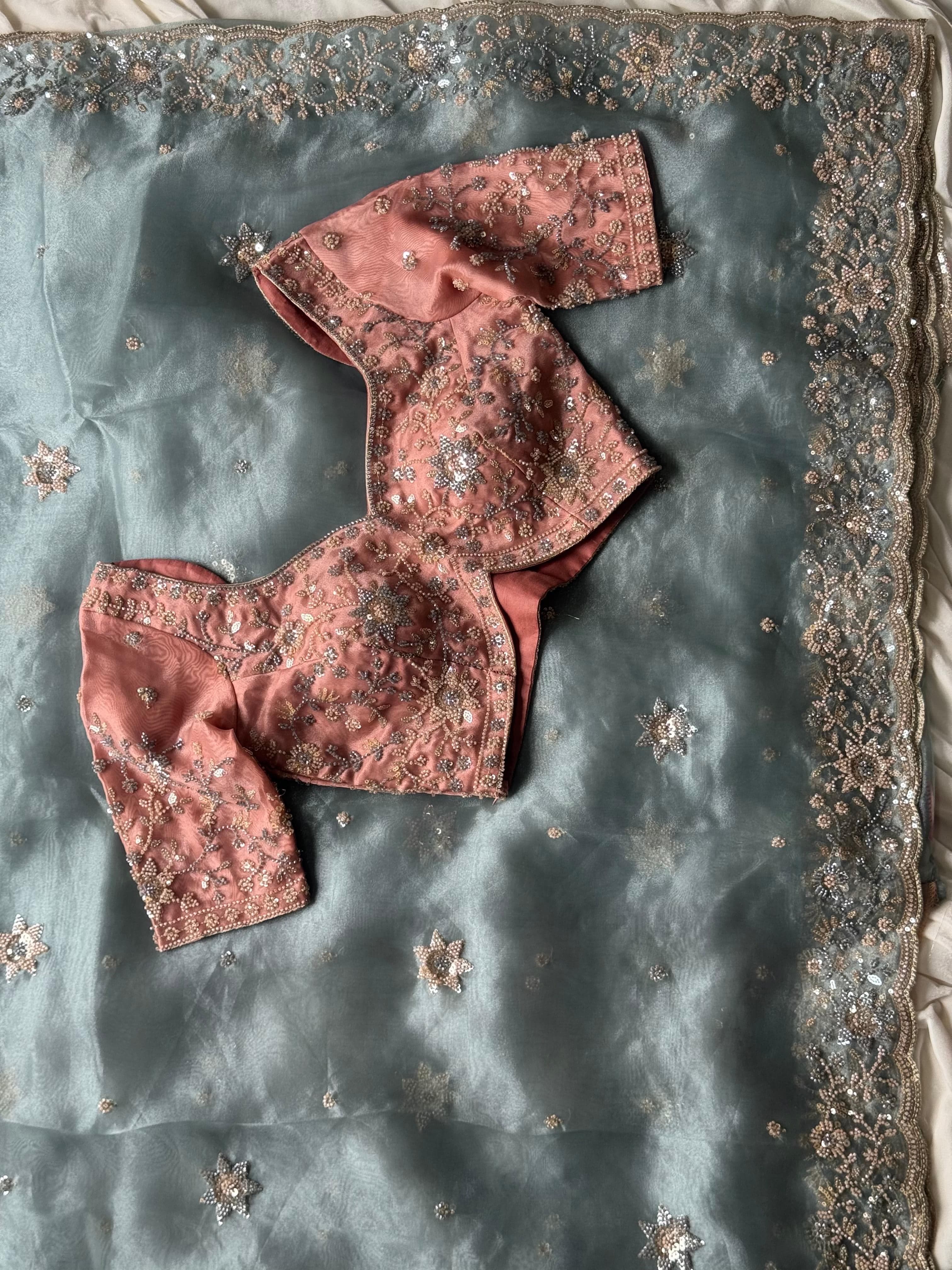 Fanah - Organza Crepe Silk Saree