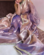 Vamika - Pure Gold Tissue Saree