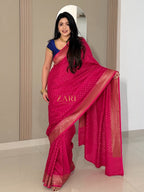 Shree-Pure Khaddi Crepe Chiffon Saree