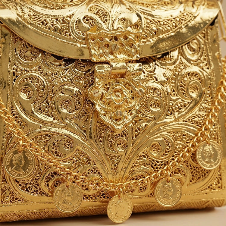 ZP15-Hand Carved German Silver Clutch