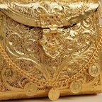 ZP15-Hand Carved German Silver Clutch